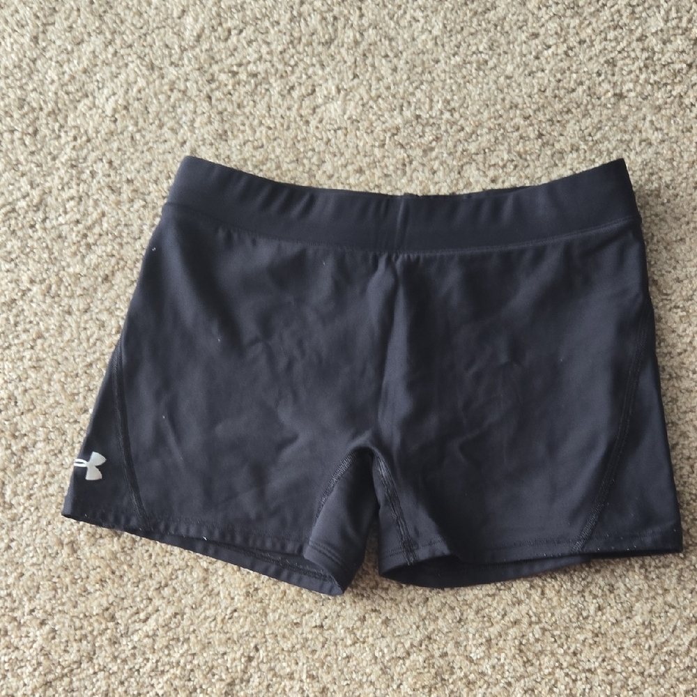 Under Armour Black Athletic Shorts Moisture-Wicking Elastic Waistband